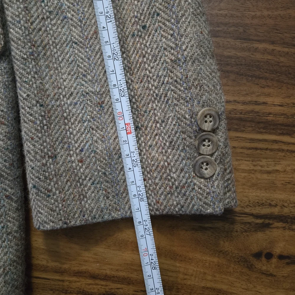 Imperial by Haggar Tweed Blazer Jacket Men's 46L 100% Wool USA Sport Coat Classy